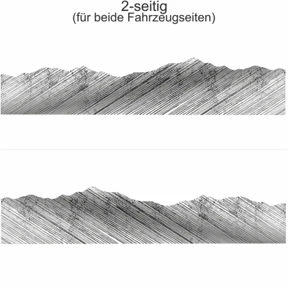 Autoaufkleber Landschaft Schraffiertes Gebirge