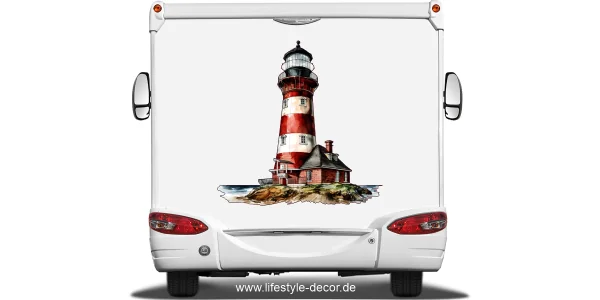 Autoaufkleber Leuchtturm am Meer