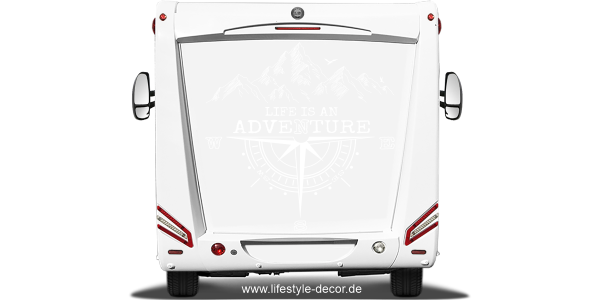 Preview: Autoaufkleber Life is an adventure