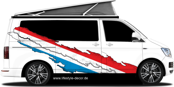 Preview: Autoaufkleber Luxemburgische Flagge Preview: Autoaufkleber Luxemburgische Flagge