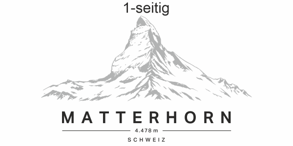 Autoaufkleber Matterhorn - Ansicht einseitig