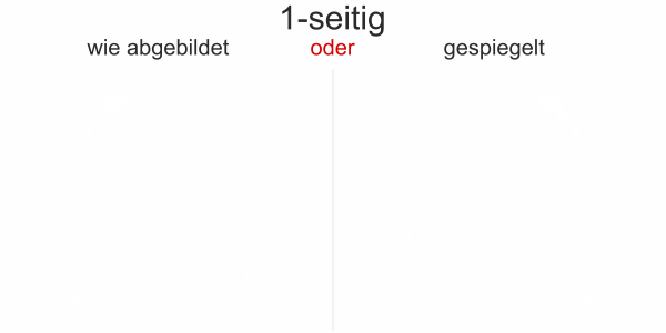Preview: Autoaufkleber Ornament Sommerranke - Ansicht Ausrichtung und Farbauswahl
