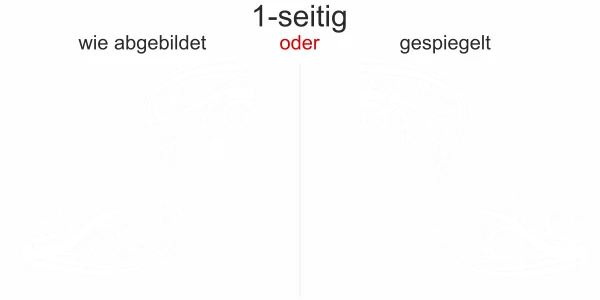 Autoaufkleber Ornament Welle - Ansicht Ausrichtung und Farbauswahl