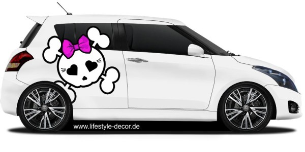 Preview: Autoaufkleber Punk Skull