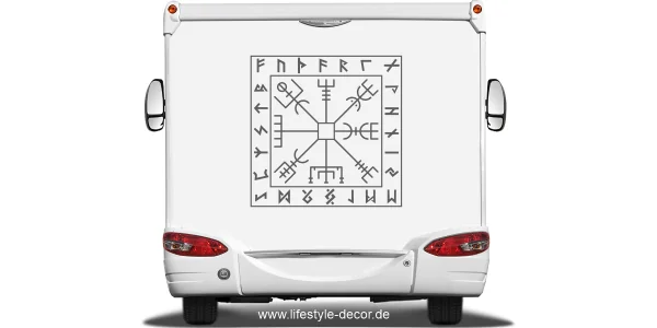 Autoaufkleber Runenkompass