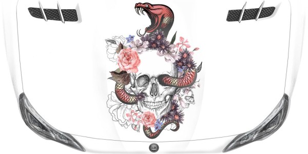 Preview: Autoaufkleber Totenkopf und Schlange Preview: Autoaufkleber Totenkopf und Schlange