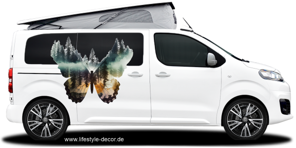 Preview: Autoaufkleber Schmetterling Walddesign Preview: Autoaufkleber Schmetterling Walddesign Van