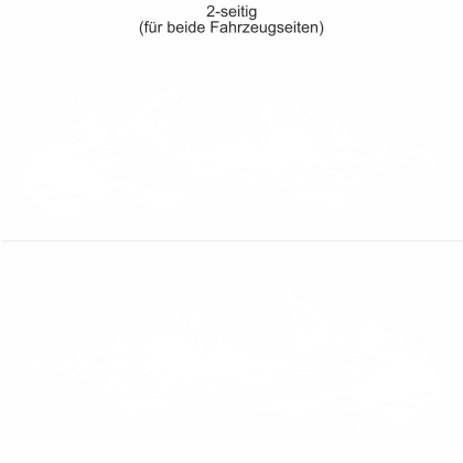 Autoaufkleber Skandinavisches Bergpanorama - Ansicht zweiseitig für beide Fahrzeugseiten und Farbauswahl
