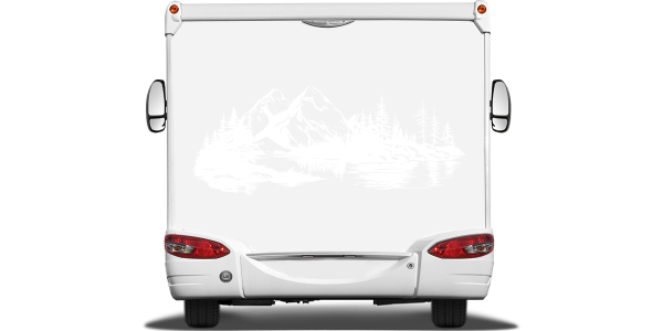 Preview: Autoaufkleber Skandinavisches Bergpanorama