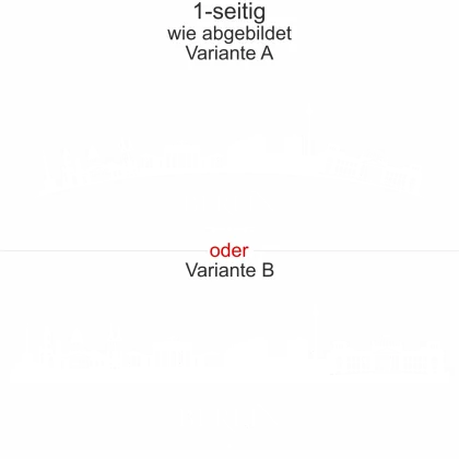 Autoaufkleber Skyline Berlin - Ansicht Ausrichtung mit Farbauswahl und Variante