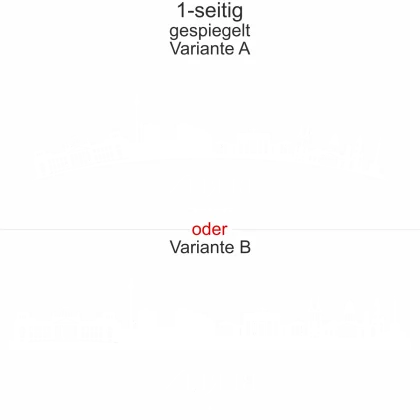 Autoaufkleber Skyline Berlin - Ansicht Ausrichtung mit Farbauswahl und Variante