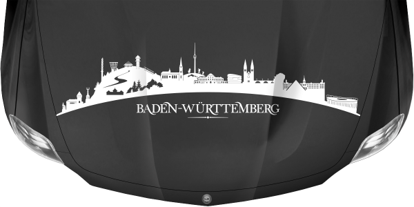 Preview: Autoaufkleber Skyline Bundesland Baden-Württemberg
