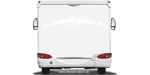 Preview: Autoaufkleber Skyline Bundesland Bayern