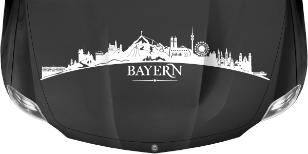 Preview: Autoaufkleber Skyline Bundesland Bayern