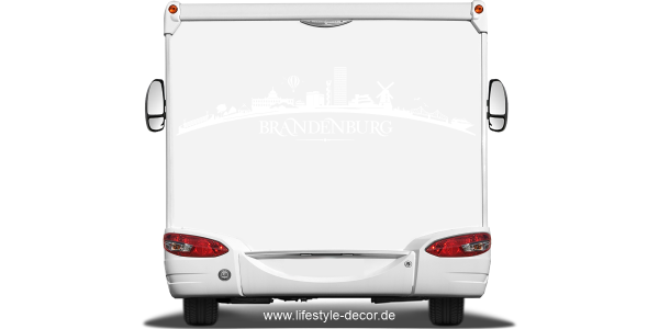 Preview: Autoaufkleber Skyline Bundesland Brandenburg