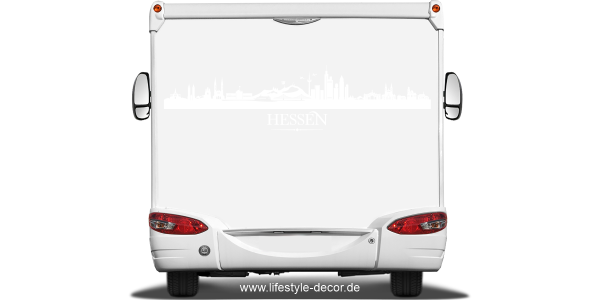 Preview: Autoaufkleber Skyline Bundesland Hessen