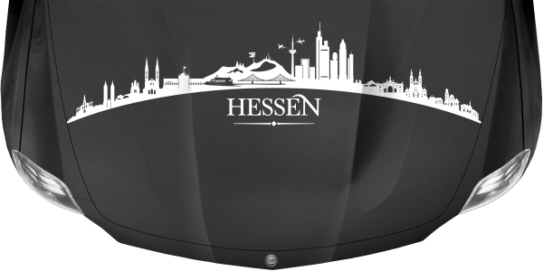 Preview: Autoaufkleber Skyline Bundesland Hessen