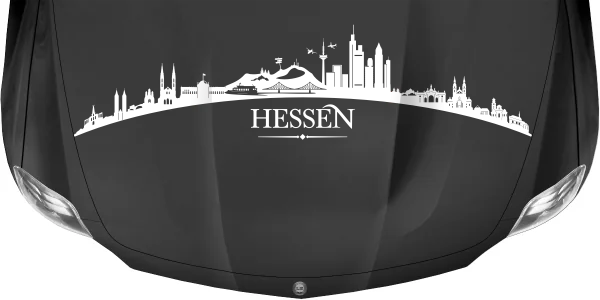 Autoaufkleber Skyline Bundesland Hessen