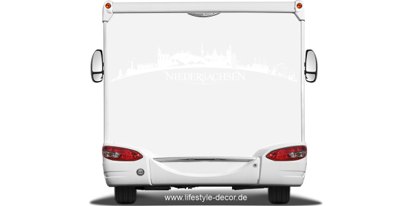 Preview: Autoaufkleber Skyline Bundesland Niedersachsen