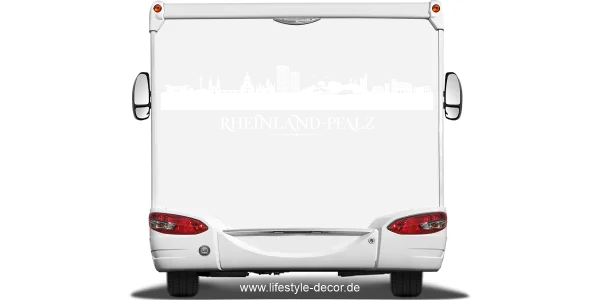 Autoaufkleber Skyline Bundesland Rheinland-Pfalz