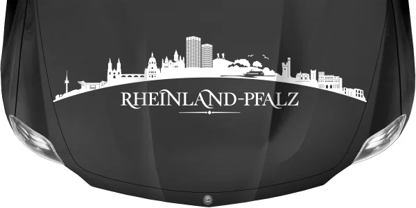 Autoaufkleber Skyline Bundesland Rheinland-Pfalz