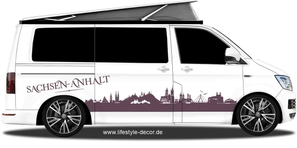 Autoaufkleber Skyline Bundesland Sachsen-Anhalt