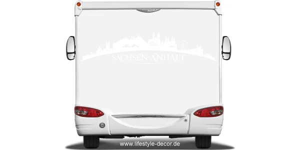 Autoaufkleber Skyline Bundesland Sachsen-Anhalt