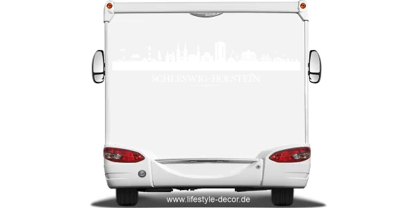 Autoaufkleber Skyline Bundesland Schleswig-Holstein