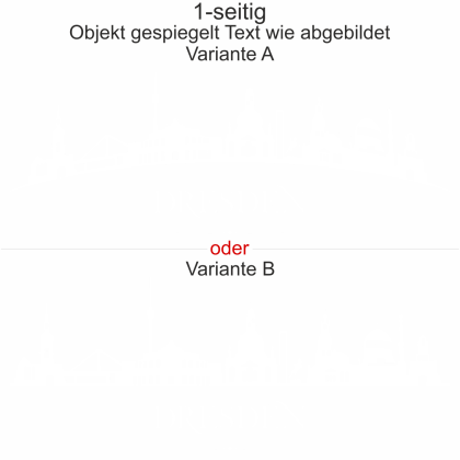 Konturen Dresdens als Aufkleber fürs Auto - Ansicht Ausrichtung mit Farbauswahl und Variante