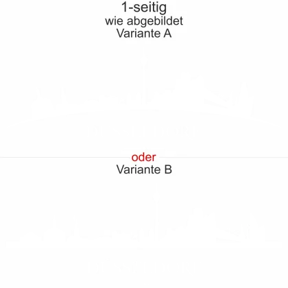 Autoaufkleber Skyline Düsseldorf - Ansicht Ausrichtung mit Farbauswahl und Variante