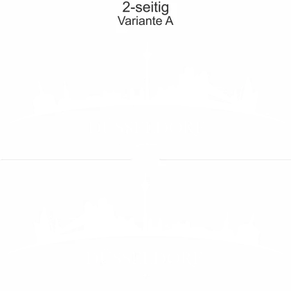 Autoaufkleber Skyline Düsseldorf - Ansicht zweiseitig für beide Fahrzeugseiten und Farbauswahl