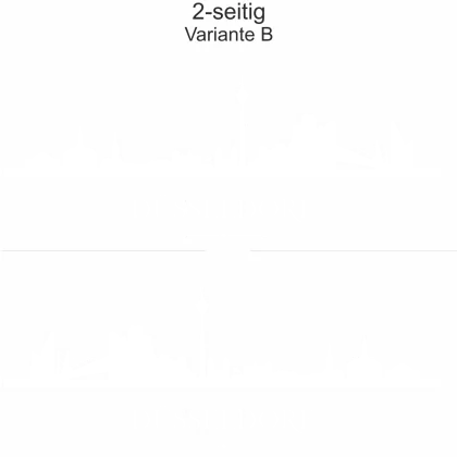 Autoaufkleber Skyline Düsseldorf - Ansicht zweiseitig für beide Fahrzeugseiten und Farbauswahl