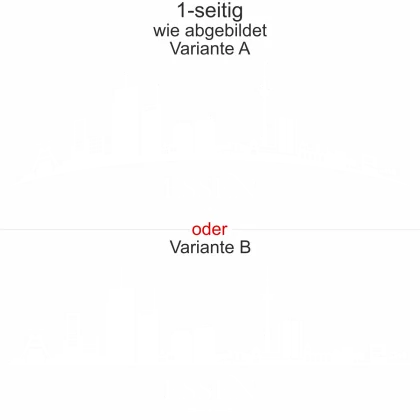 Cartattoo Skyline Essen - Ansicht Ausrichtung mit Farbauswahl und Variante