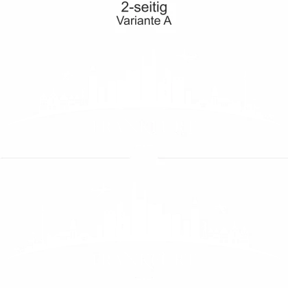 Autoaufkleber Skyline Frankfurt - Ansicht zweiseitig für beide Fahrzeugseiten und Farbauswahl