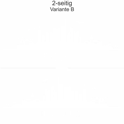 Autoaufkleber Skyline Frankfurt - Ansicht zweiseitig für beide Fahrzeugseiten und Farbauswahl