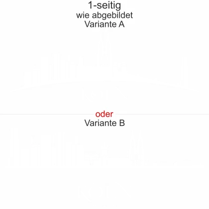Aufkleber Fahrzeug Kölner Skyline - Ansicht Ausrichtung mit Farbauswahl und Variante