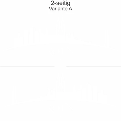 Aufkleber Fahrzeug Kölner Skyline - Ansicht zweiseitig für beide Fahrzeugseiten und Farbauswahl