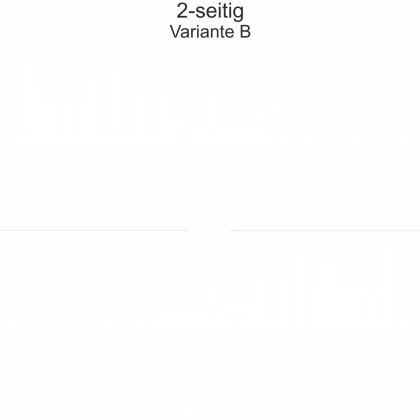 Aufkleber Fahrzeug Kölner Skyline - Ansicht zweiseitig für beide Fahrzeugseiten und Farbauswahl