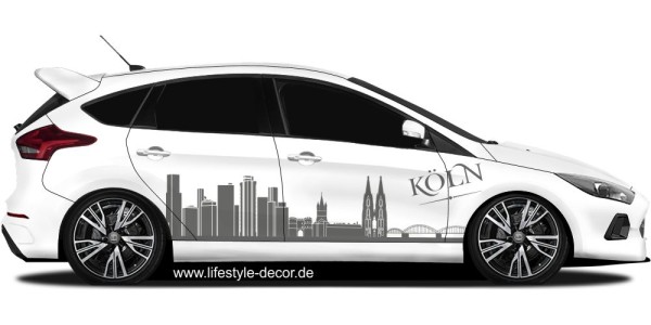 Aufkleber Fahrzeug Kölner Skyline