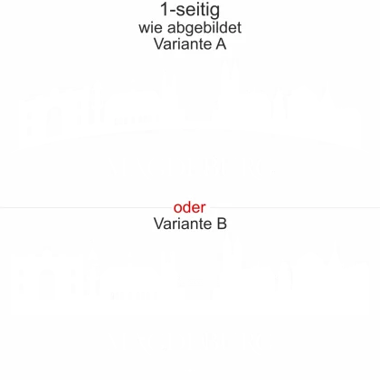 Magdeburger Skyline als Aufkleber für das Auto - Ansicht Ausrichtung mit Farbauswahl und Variante