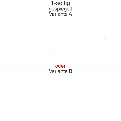 Magdeburger Skyline als Aufkleber für das Auto - Ansicht Ausrichtung mit Farbauswahl und Variante