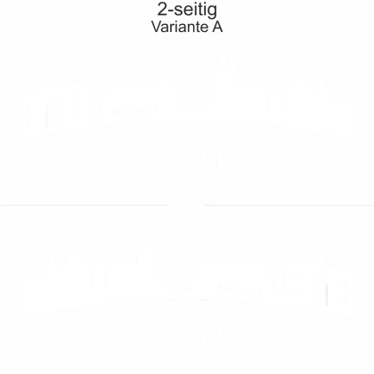 Magdeburger Skyline als Aufkleber für das Auto - Ansicht zweiseitig für beide Fahrzeugseiten und Farbauswahl