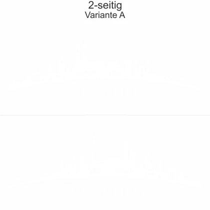 Autoaufkleber Skyline München - Ansicht zweiseitig für beide Fahrzeugseiten und Farbauswahl
