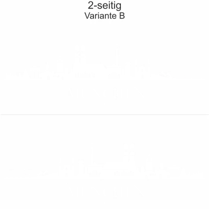 Autoaufkleber Skyline München - Ansicht zweiseitig für beide Fahrzeugseiten und Farbauswahl