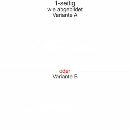 Autoaufkleber Skyline München - Ansicht Ausrichtung und Farbauswahl