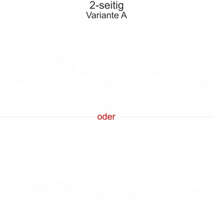 Autoaufkleber Skyline München - Ansicht zweiseitig für beide Fahrzeugseiten und Farbauswahl