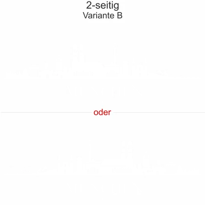 Autoaufkleber Skyline München - Ansicht zweiseitig für beide Fahrzeugseiten und Farbauswahl
