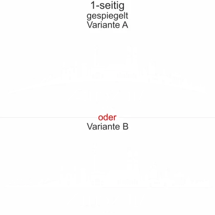 Autoaufkleber Skyline München - Ansicht Ausrichtung und Farbauswahl