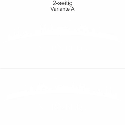 Autoaufkleber mit der Skyline von Nürnberg - Ansicht zweiseitig für beide Fahrzeugseiten und Farbauswahl