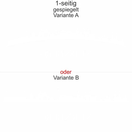 Autoaufkleber mit der Skyline von Nürnberg - Ansicht Ausrichtung und Farbauswahl